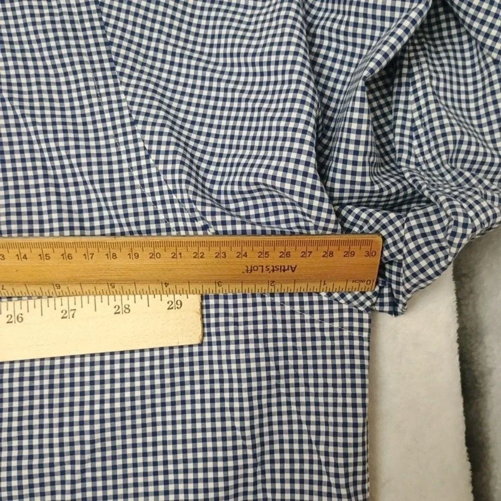 Ralph Lauren Shirt Mens Big 3XB Blue Plaid Button-Down Classic Pink Pony Casual